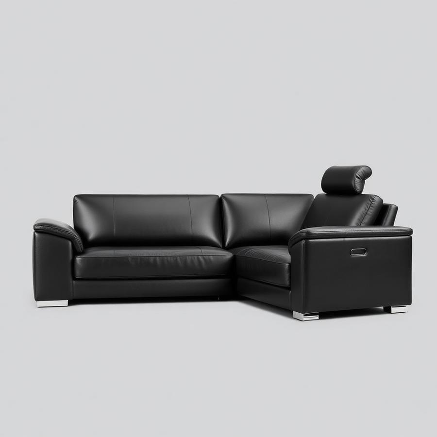 Casper Leather L-Shape Sofa